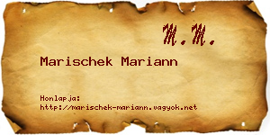 Marischek Mariann névjegykártya